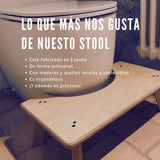 TABURETE DE MADERA · HEMORRODIES + ESTREÑIMIENTO - WEAREMAMMAS